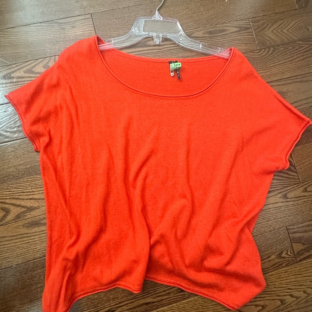 Guess by Marciano Vibrant Orange Short Sleeve Top